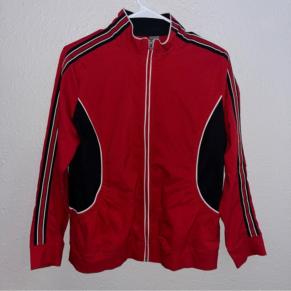 Red and Black Men's Track Jacket
